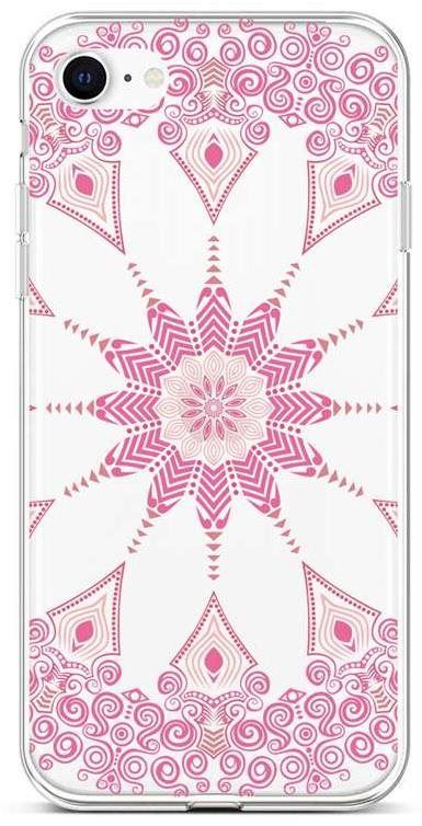 Kryt na mobil TopQ Kryt iPhone SE 2022 silikon Pink Mandala 73966