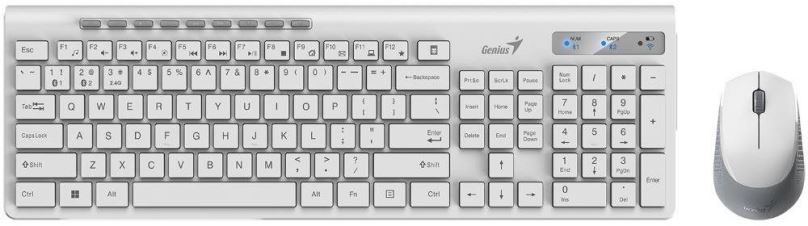 Set klávesnice a myši Genius SlimStar 8230 bílá - CZ/SK