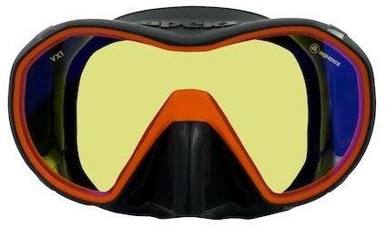 Šnorchlovací maska Apeks maska VX1 UV Cut tmavě šedá/oranžová