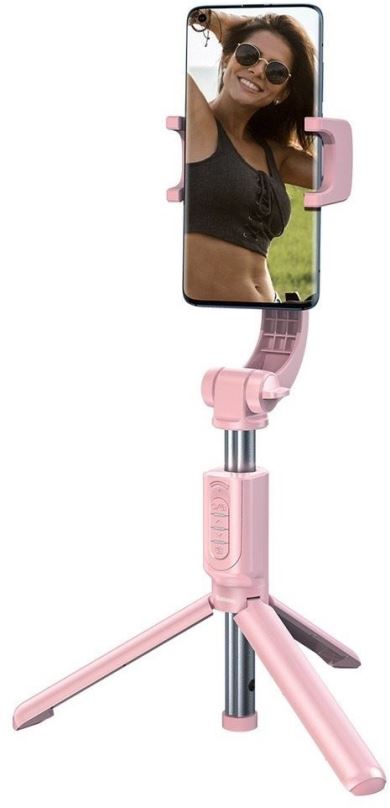 Stabilizátor Baseus Lovely Uniaxial Bluetooth Folding Stand Selfie Gimbal Stabilizer Pink