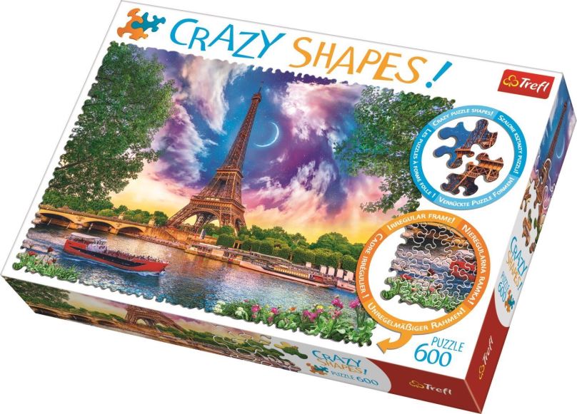 Puzzle Trefl Crazy Shapes puzzle Obloha nad Paříží 600 dílků