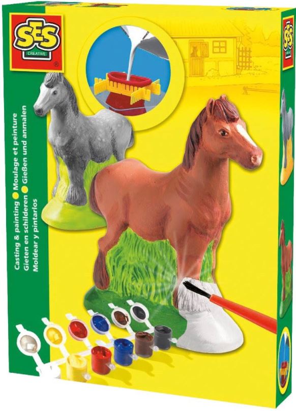 Vyrábění pro děti SES Sádrový komplet – kůň