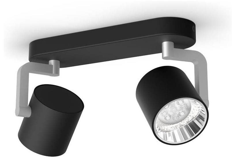 Philips 50672/30/P0 LED přisazené stropní bodové svítidlo Byrl 2x4,3W | 860lm | 2200-2700K - SceneSwitch, EyeComfort, černá