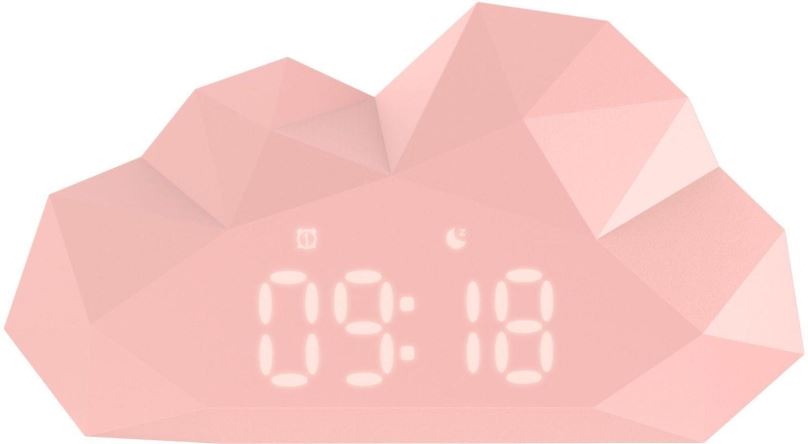 Budík Mob Mini Cloudy Clock pink