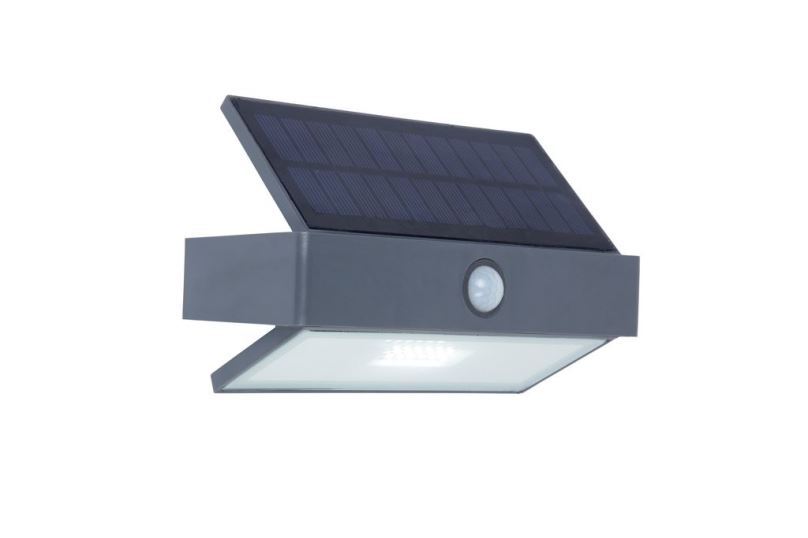 Lutec 6910601335 LED venkovní nástěnná solární lampa Arrow 1x2W | 150lm | 4000K | IP44 - s pohybovým senzorem