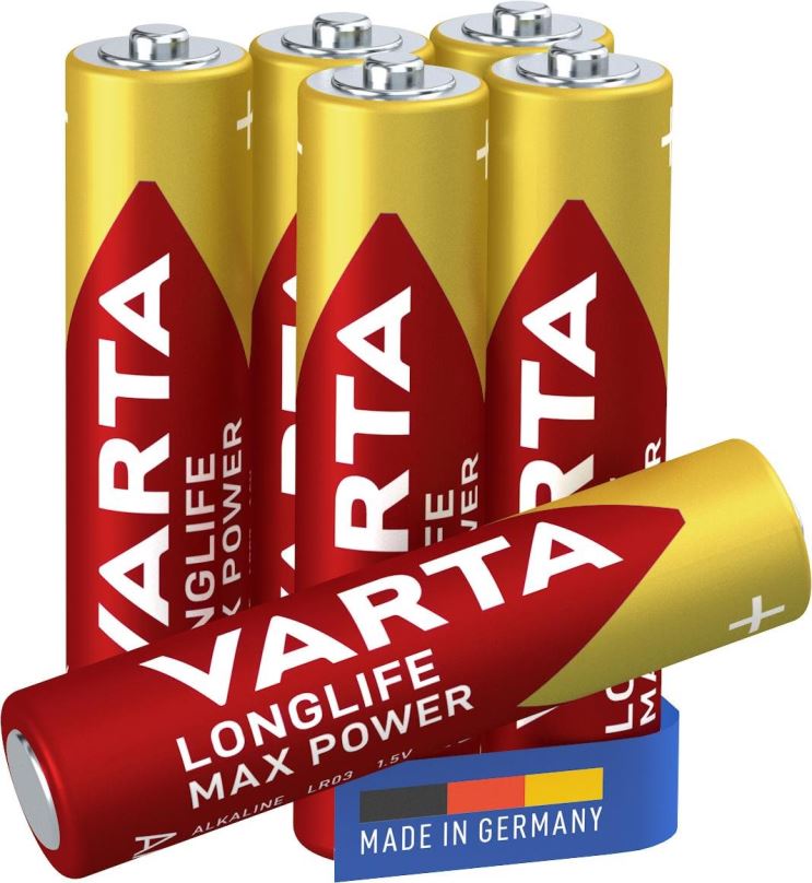 Jednorázová baterie VARTA alkalická baterie Longlife Max Power AAA 4+2ks
