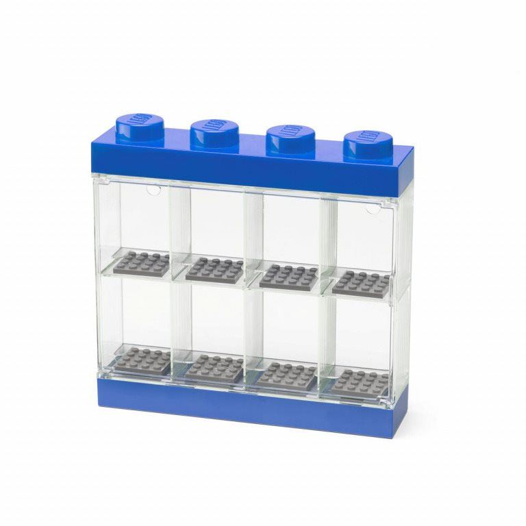 Úložný box LEGO sběratelská skříňka na 8 minifigurek - modrá