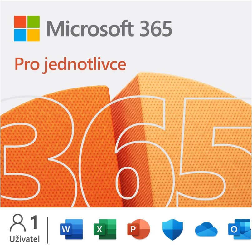 Kancelářský software Microsoft 365 pro jednotlivce CZ (BOX), nová licence