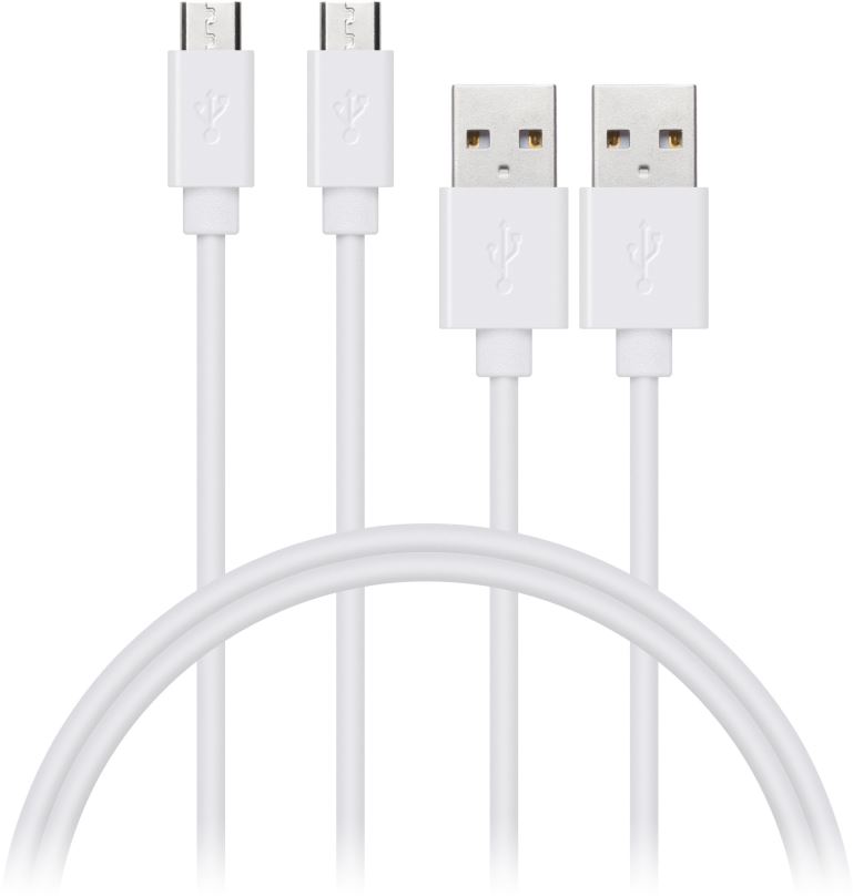 Datový kabel CONNECT IT Wirez Micro USB 1m bílý 2ks