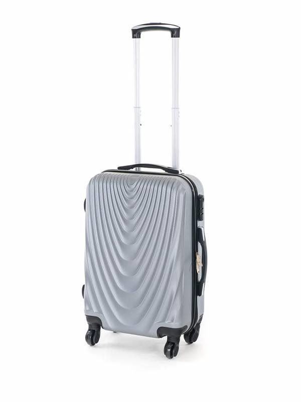 Cestovní kufr Pretty Up ABS07 na kolečnách, šedý, vel. S