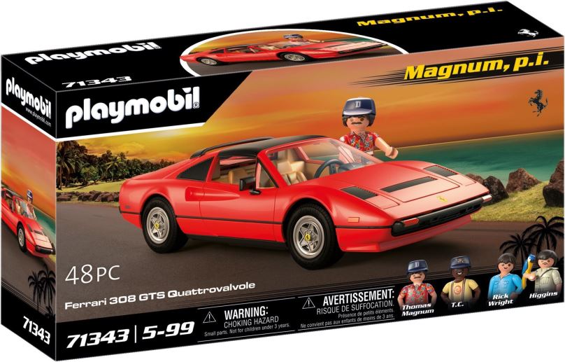 Stavebnice Playmobil 71343 Magnum, p.i. Ferrari 308 GTS Quattrovalvole