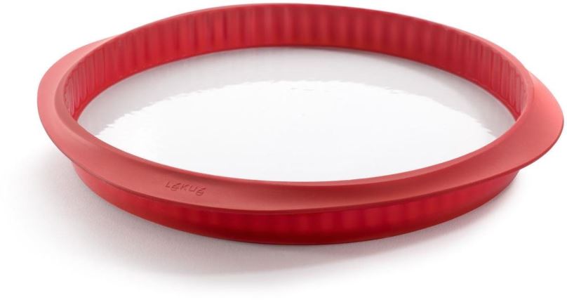 Pečicí forma LEKUE Zapékací forma s odnímatelným talířem na quiche Lékué Quiche Pan 28 cm | červená