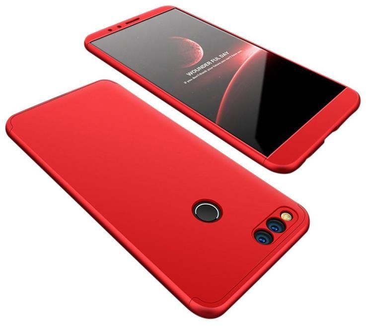 Pouzdro na mobil GKK 360 Full Body plastové pouzdro na Huawei Honor 7X, červené