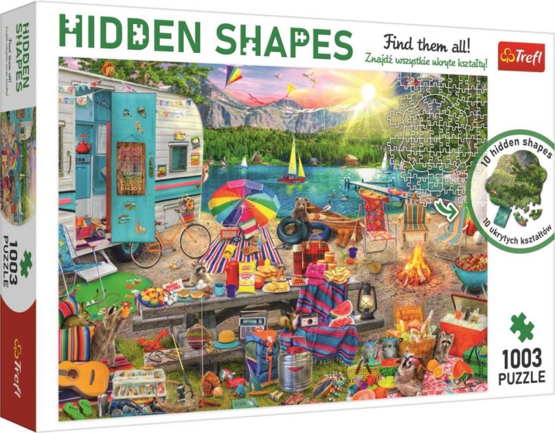 Puzzle Trefl Puzzle Hidden Shapes: Výlet obytným autem 1003 dílků