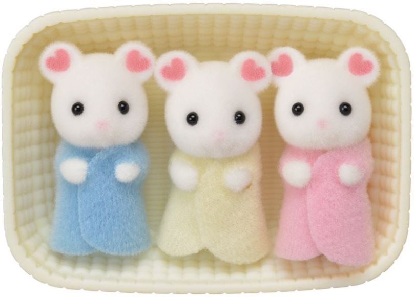 Figurky Sylvanian Families Baby Marshmallow myšky trojčata