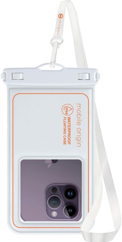 Vodotěsné pouzdro Mobile Origin Waterproof Floating Case 6.8" White/Orange