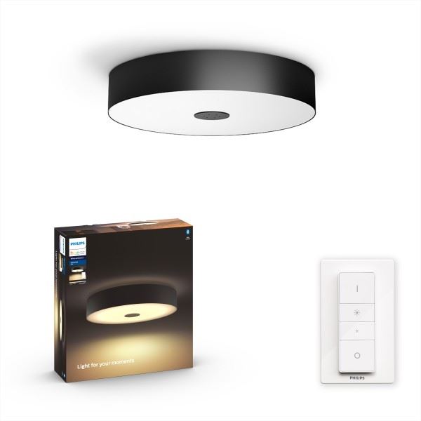 Philips Hue 8719514341258 LED stropní svítidlo Fair 1x25W | 3000lm | 2200-6500K - White Ambiance, dálkové ovládání, Bluetooth, černá