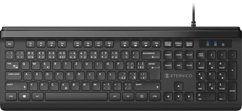 Klávesnice Eternico Home Keyboard Wired KD2020 černá - CZ/SK