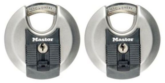 Visací zámek MasterLock Excell M40EURT Set 2 ks diskových visacích zámků