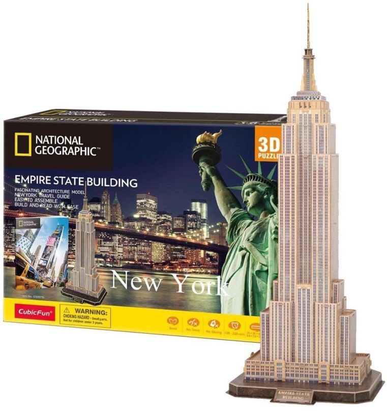 3D puzzle CUBICFUN 3D puzzle National Geographic: Empire State Building 66 dílků