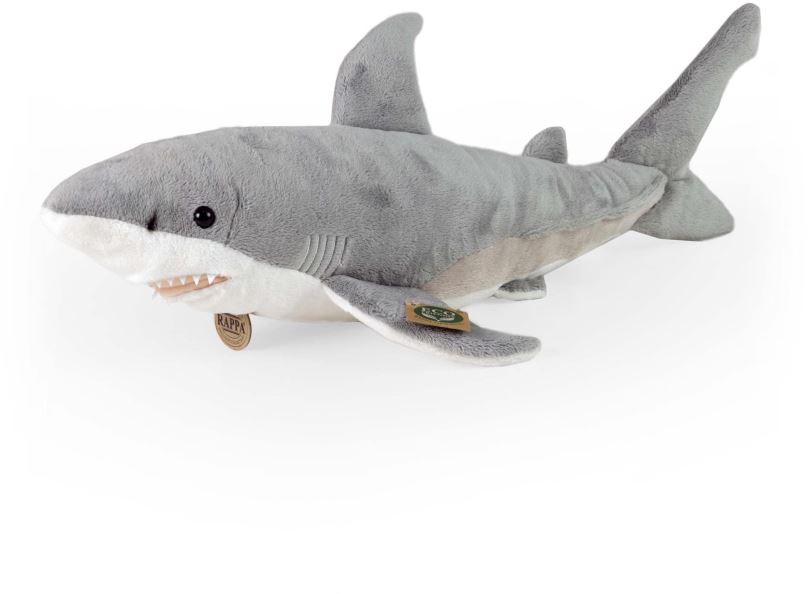 Plyšák RAPPA Plyšový žralok bílý 51 cm, Eco-Friendly