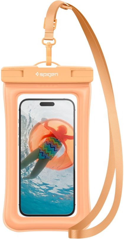 Pouzdro na mobil Spigen Aqua Shield WaterProof Floating Case A610 1 Pack Apricot