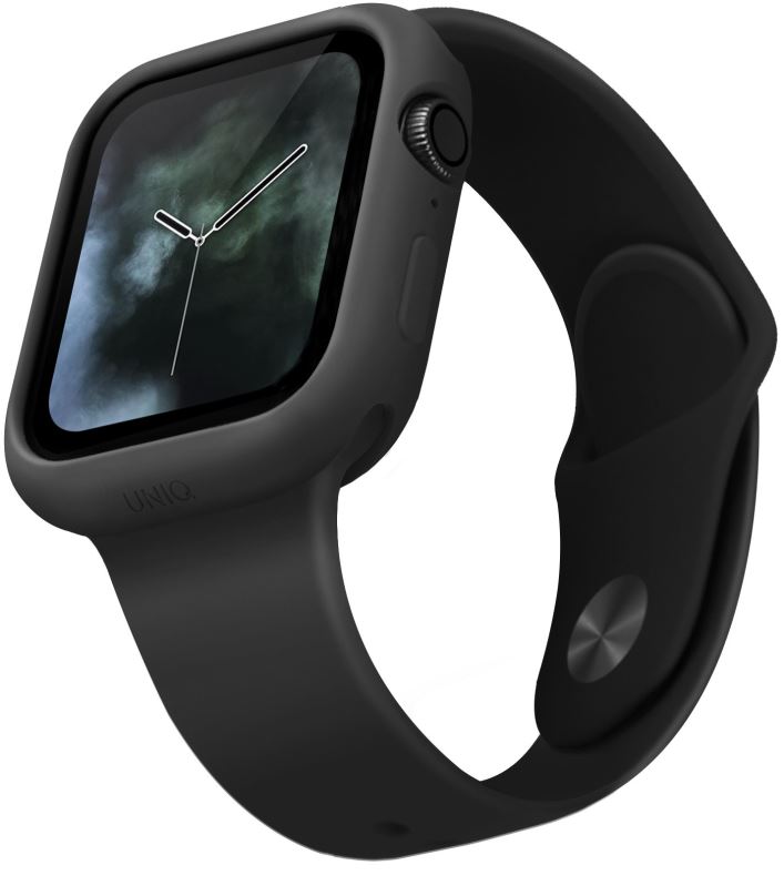 Ochranný kryt na hodinky Uniq Lino pro Apple Watch 44mm Ash černý