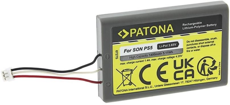 Akumulátor PATONA baterie pro Sony Playstation 5 / PS5 Li-Pol 1400mAh 3,65V