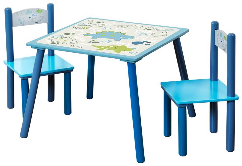 Dětský nábytek Kesper Sada dětský stolek se dvěmi židlemi modrý