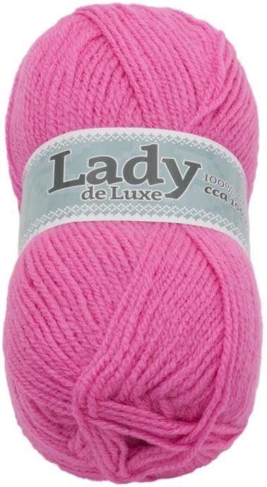 Příze Lady NGM de luxe 100g - 942 sytě růžová