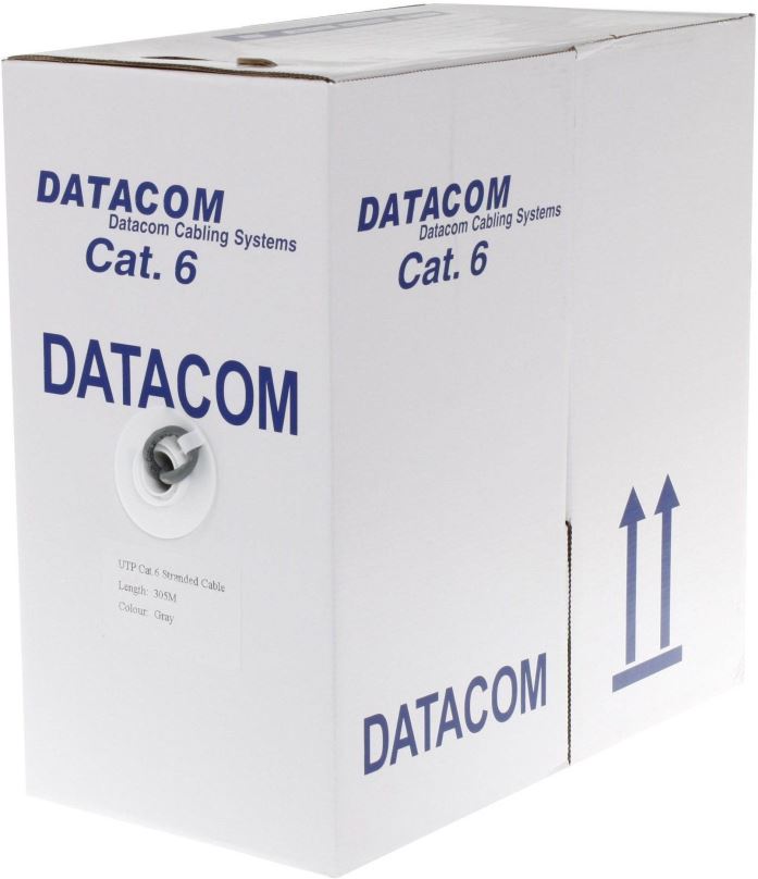 Síťový kabel Datacom licna (lanko), CAT6, UTP, 305m/box