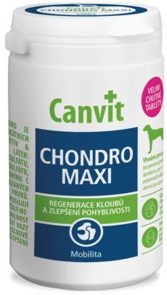 Kloubní výživa pro psy Canvit Chondro Maxi pro psy ochucené 230g