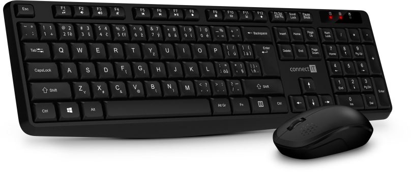 Set klávesnice a myši CONNECT IT OfficeBase Wireless Combo, černá