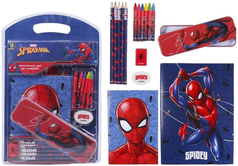 Psací potřeby Cerda Sada penál a školní psací potřeby Spiderman