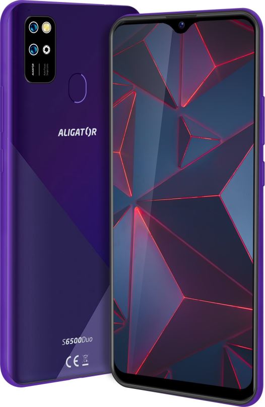 Mobilní telefon Aligator S6500 Duo Crystal 32GB fialová