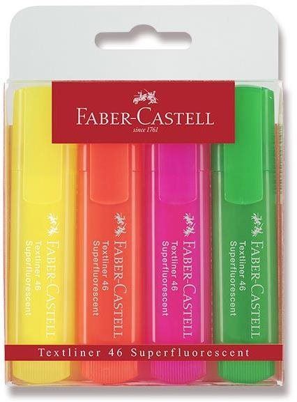Zvýrazňovač FABER-CASTELL  Textliner 1546 - sada 4 barev