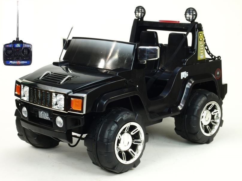 Elektrické auto pro děti Humvy dvoumístný, černý