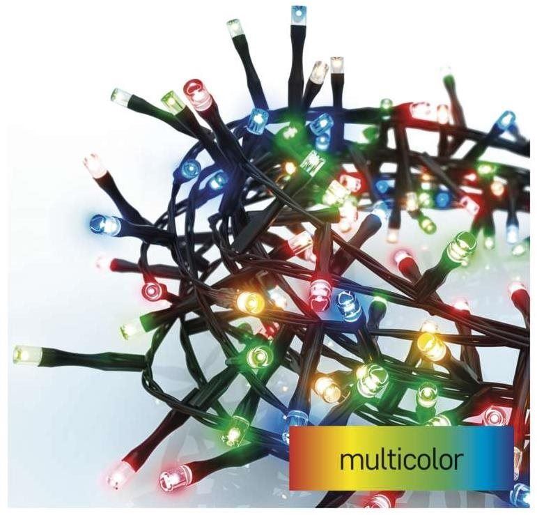 Světelný řetěz EMOS LED vánoční řetěz – ježek, 8 m, venkovní i vnitřní, multicolor, časovač