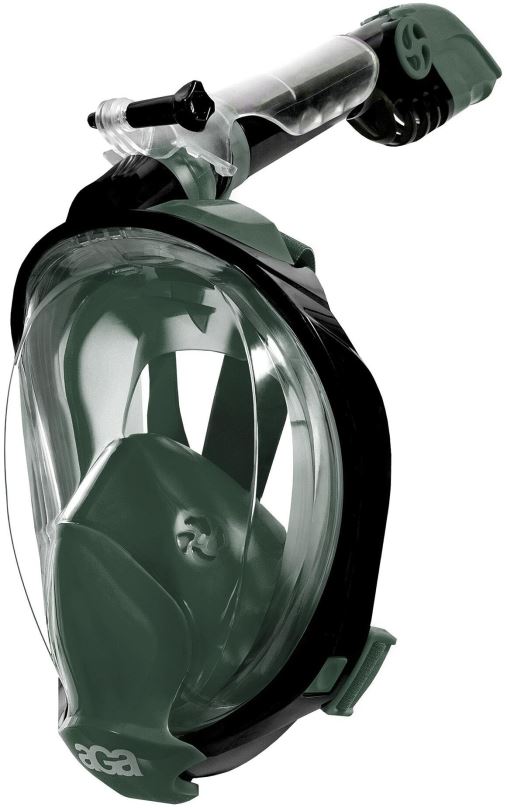Šnorchlovací maska Aga Celoobličejová šnorchlovací maska L/XL DS1133 tmavě zelená