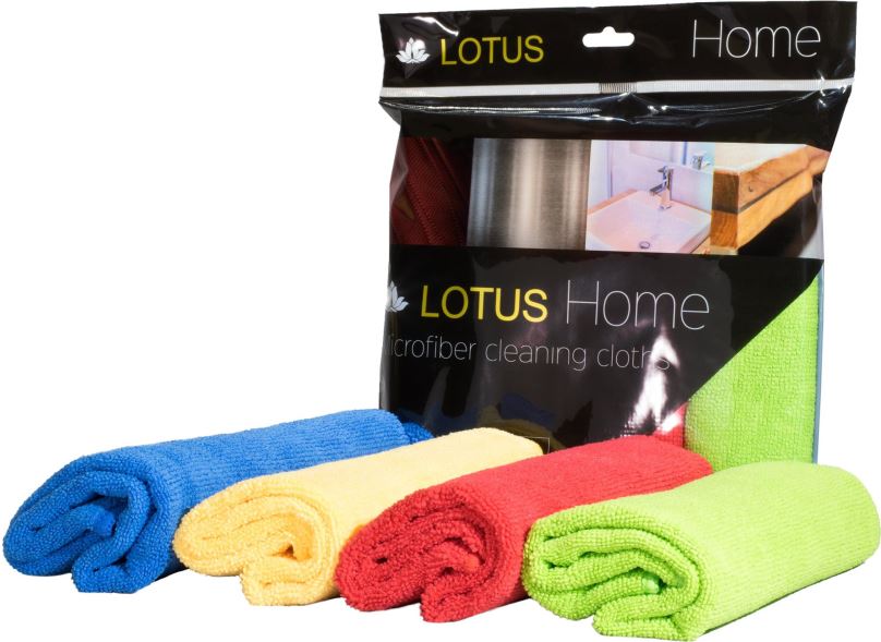 Čisticí utěrka Lotus Microfiber towel 220gsm 4color in 1 pack 35x35 cm