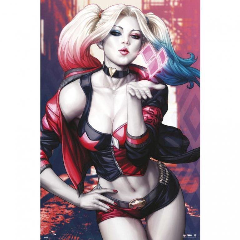 Plakát DC Comics - DC Comics - Harley Quinn Kiss  - plakát