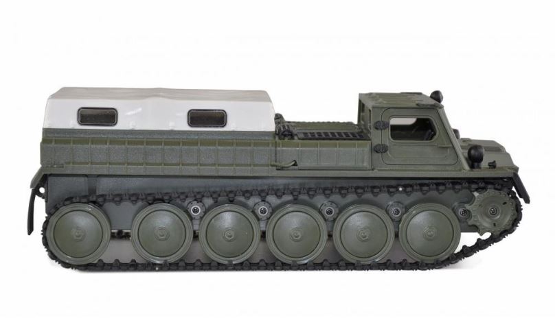 RC model Amewi RC obrněné pásové vozidlo 1:16 RTR olivově zelená replika GAZ-71
