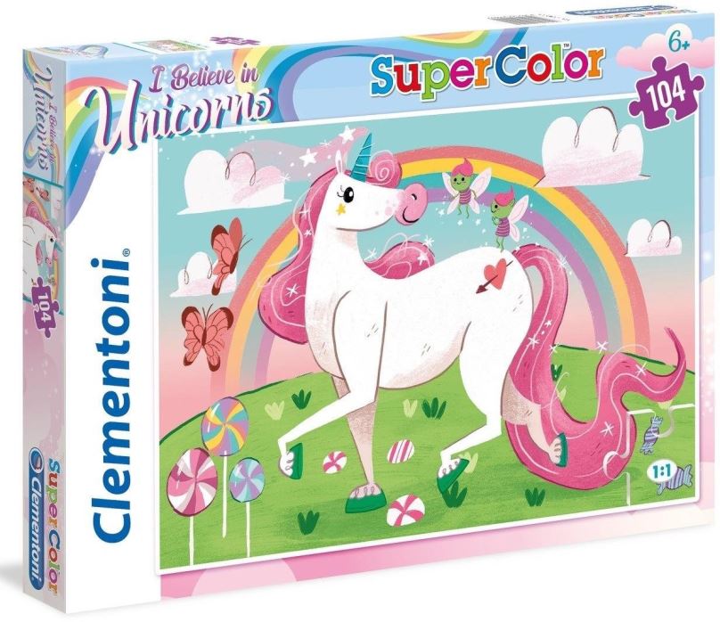 Puzzle Clementoni Briliant puzzle I Believe in Unicorns 104 dílků