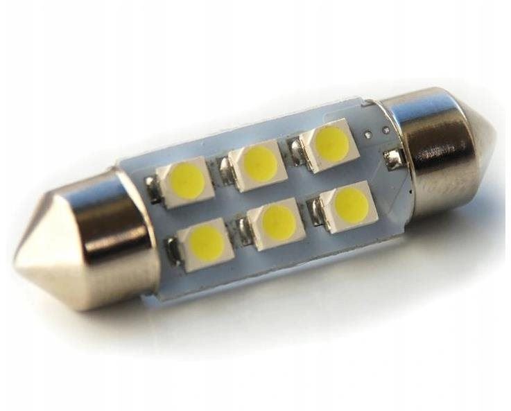 LED autožárovka Rabel 39 mm 6 smd C5W C10W C15W SV8,5 bílá