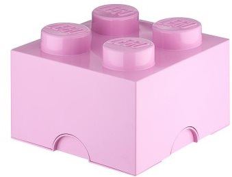 Úložný box LEGO Úložný box 4 250 x 250 x 180 mm - světle růžový