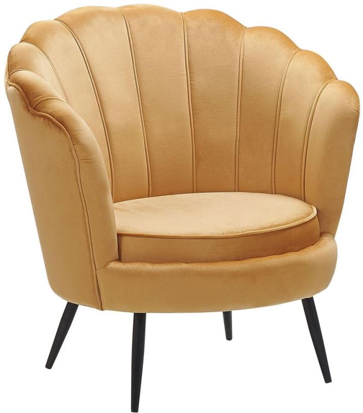 Křeslo SHUMEE relaxační křeslo se stoličkou, samet a PVC, hnědé, 327872