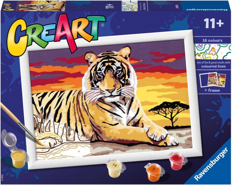 Malování podle čísel Ravensburger Kreativní a výtvarné hračky 201938 CreArt Majestátní tygr
