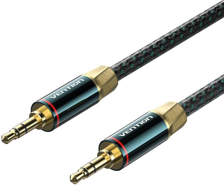 Audio kabel Vention Cotton Braided 3.5mm Male to Male Audio Cable 1M Green Copper Type