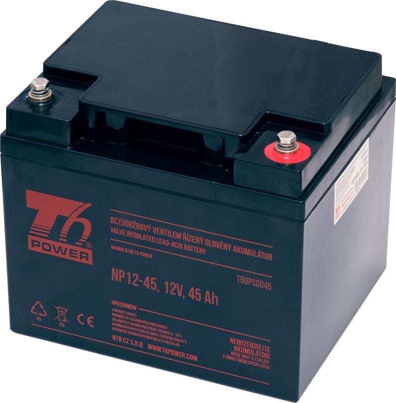 Baterie pro záložní zdroje T6 Power NP12-45, 12 V, 45 Ah