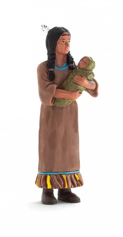 Figurka Mojo - Indiánka matka s dítětem